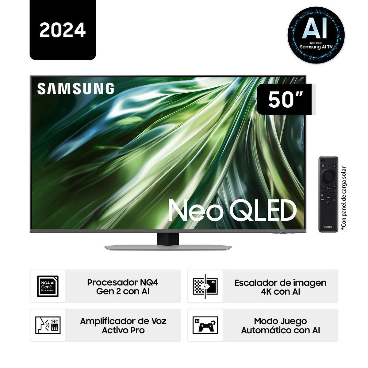 SAMSUNG - Televisor Samsung Neo Qled 50'' 4k Qn90d Tizen Os Smart Tv (2024)