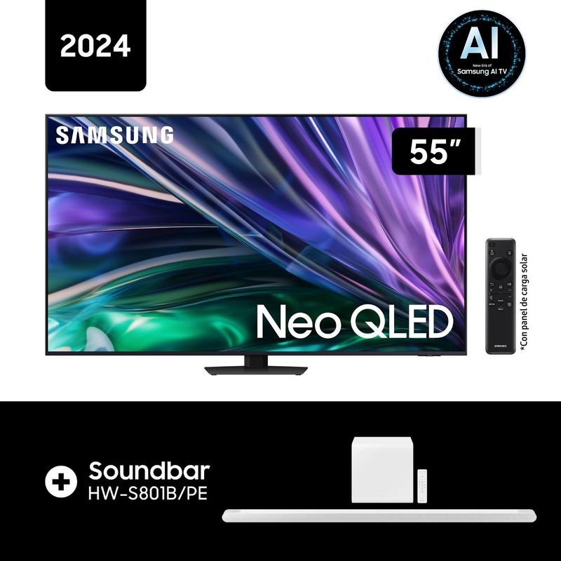 SAMSUNG - Televisor Samsung Neo Qled 55'' 4k Qn85d Tizen Os Smart Tv (2024)