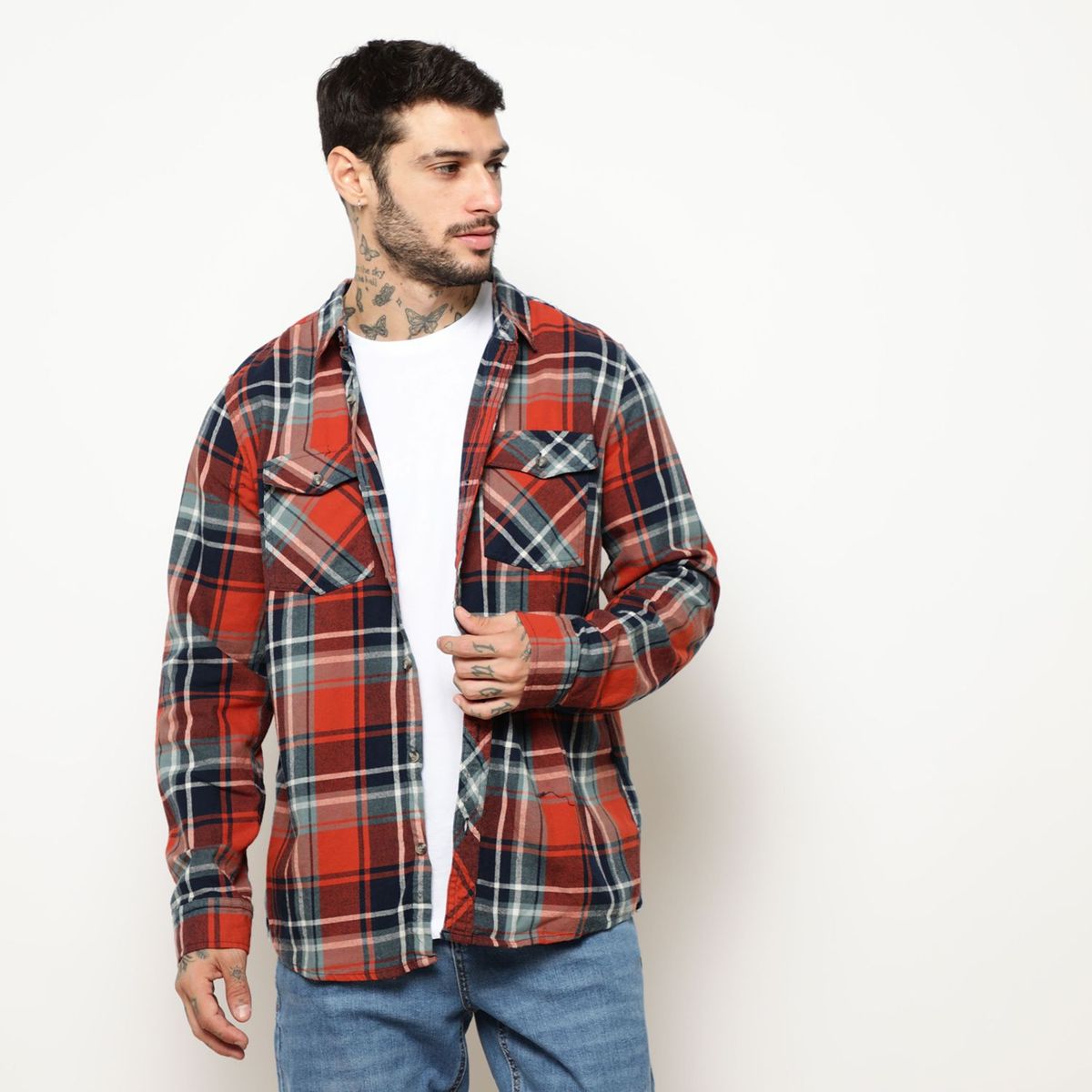 RIP CURL - Camisa Manga Larga 100% Algodón Hombre Rip Curl