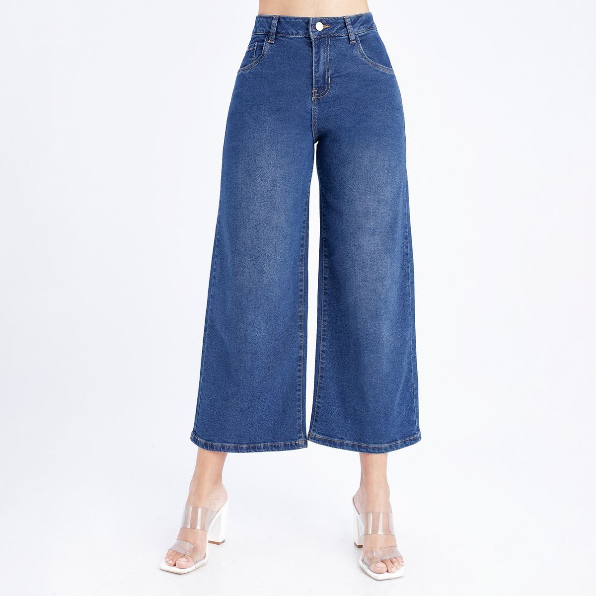 KANSAS - Jean Wide Leg Tiro Alto Mujer Kansas