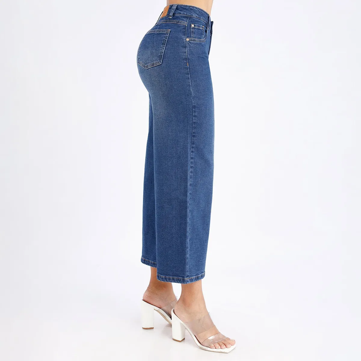 KANSAS - Jean Wide Leg Tiro Alto Mujer Kansas