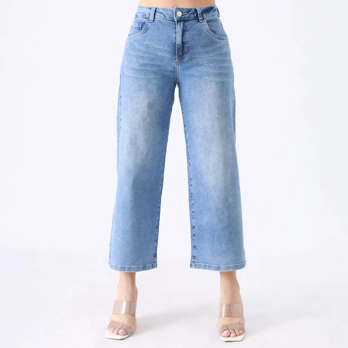 KANSAS - Jean Wide Leg Tiro Alto Mujer Kansas
