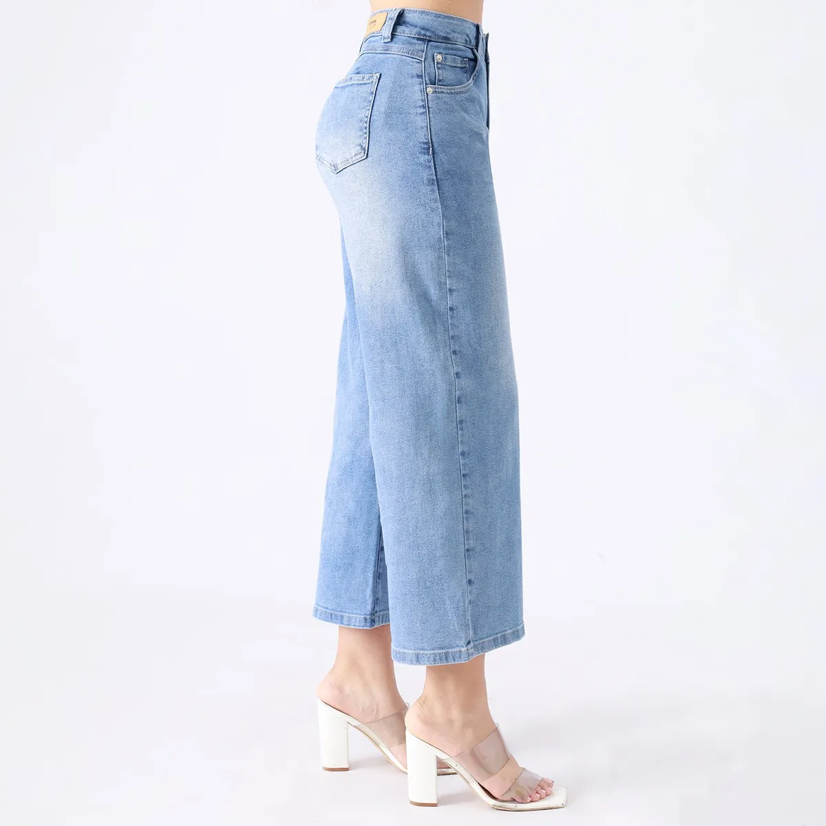 KANSAS - Jean Wide Leg Tiro Alto Mujer Kansas