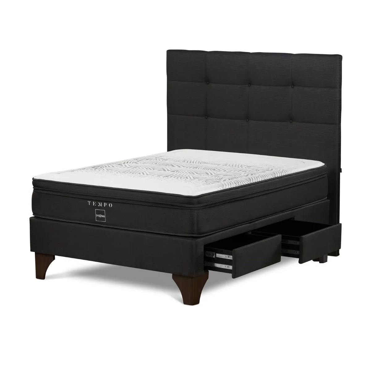 ROSEN - Dormitorio con Cajones Tempo Issey Grafito 2 Plazas