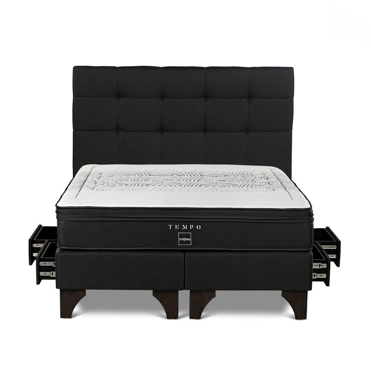 ROSEN - Dormitorio con Cajones Tempo Issey Grafito Queen