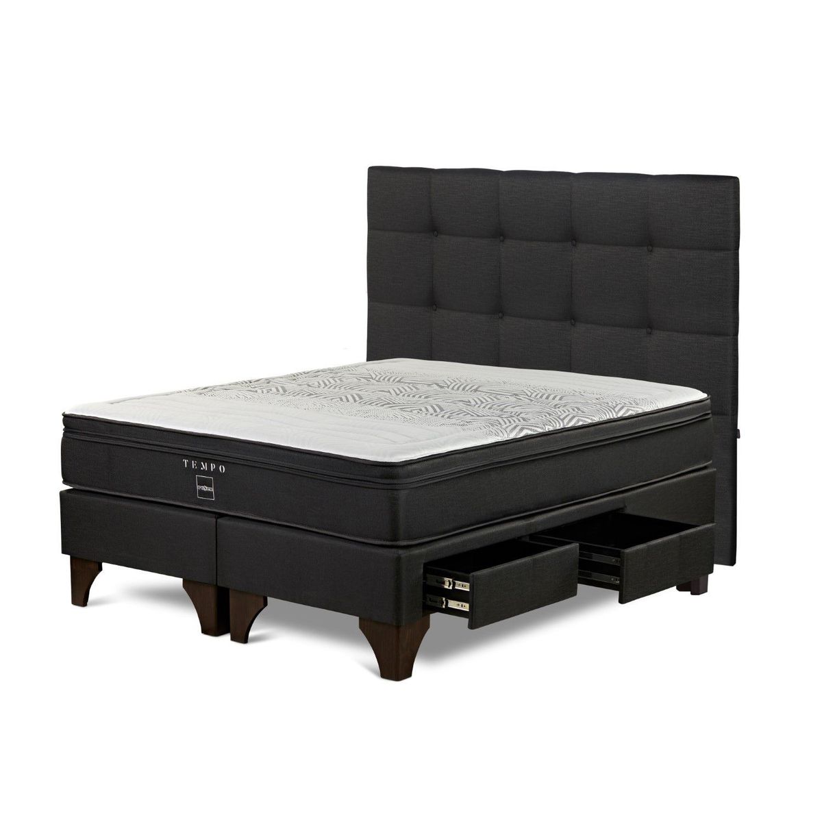 ROSEN - Dormitorio con Cajones Tempo Issey Grafito King