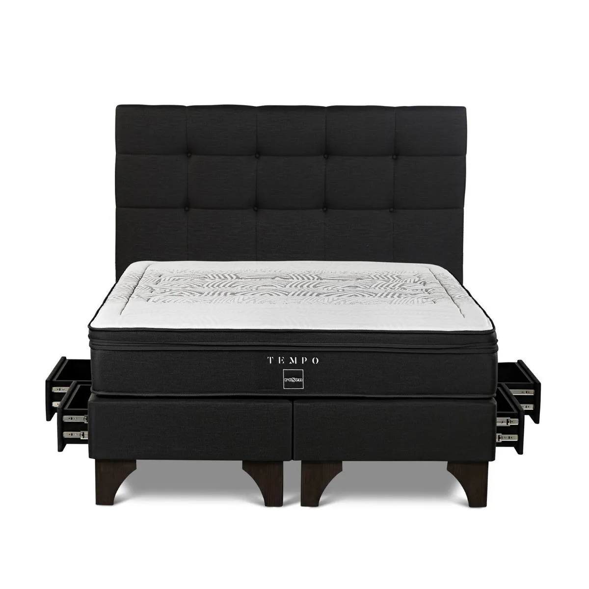 ROSEN - Dormitorio con Cajones Tempo Issey Grafito King