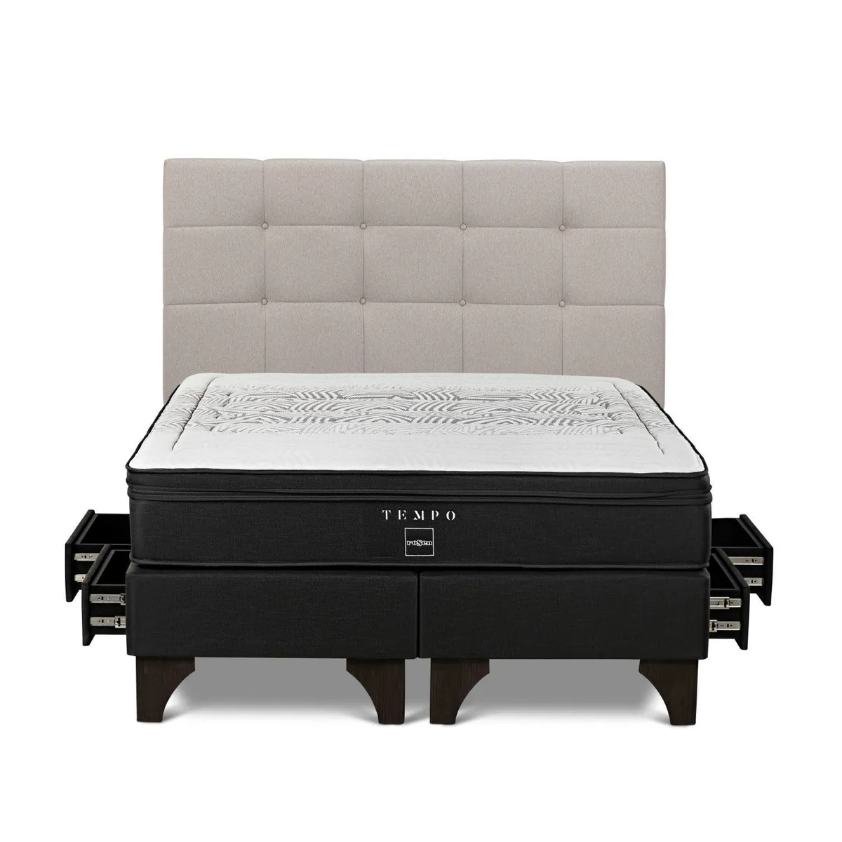 ROSEN - Cama Cajones Tempo Issey Niebla Queen