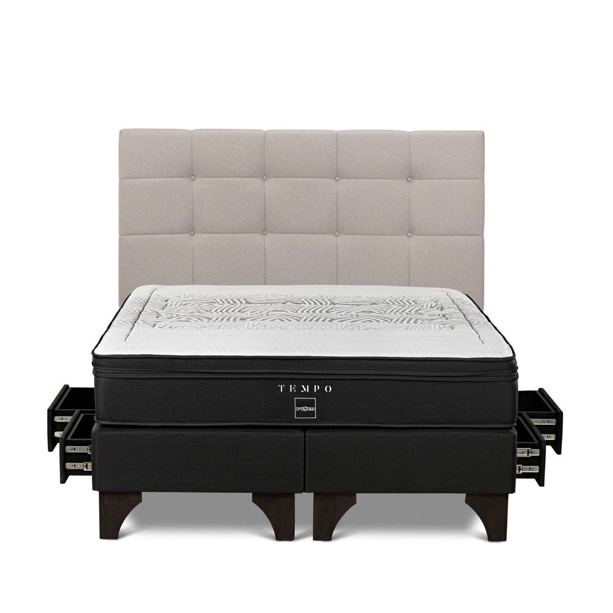 ROSEN - Cama Cajones Tempo Issey Niebla King