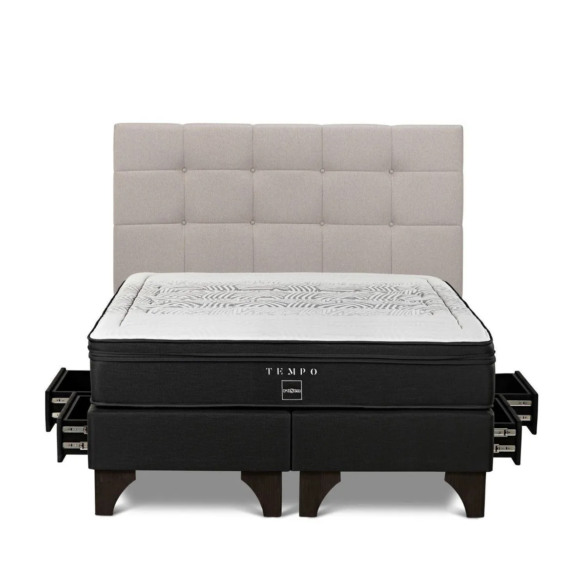 ROSEN - Cama Cajones Tempo Issey Niebla King