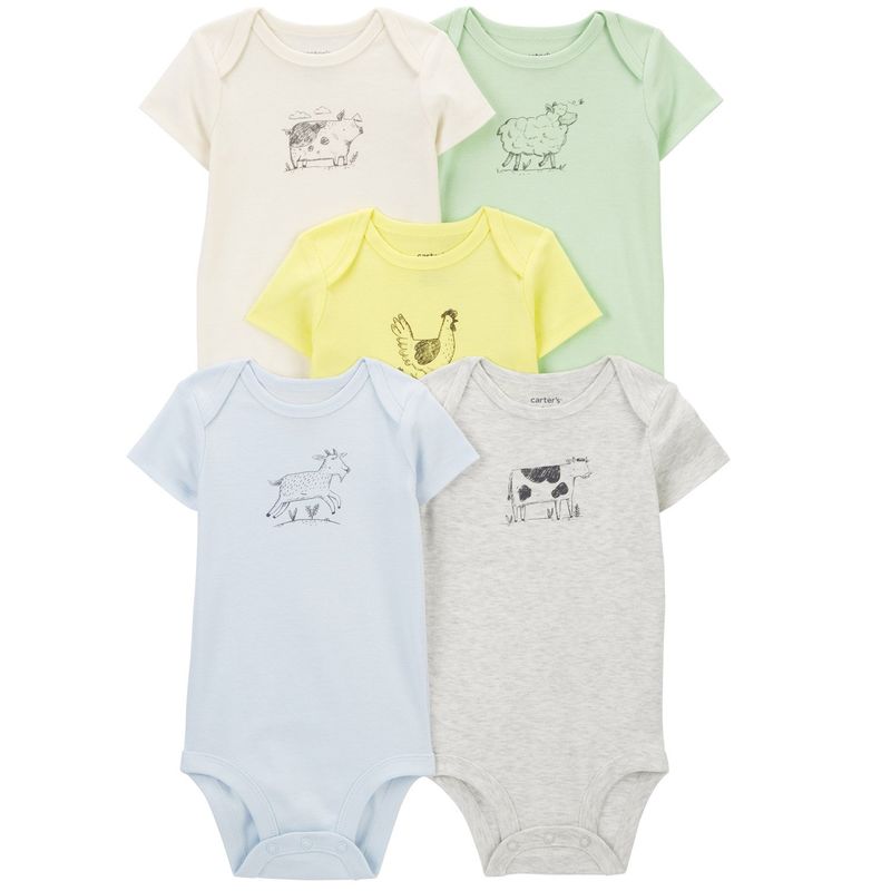 CARTER'S - Body Pack X5 Bebé Niño Niña