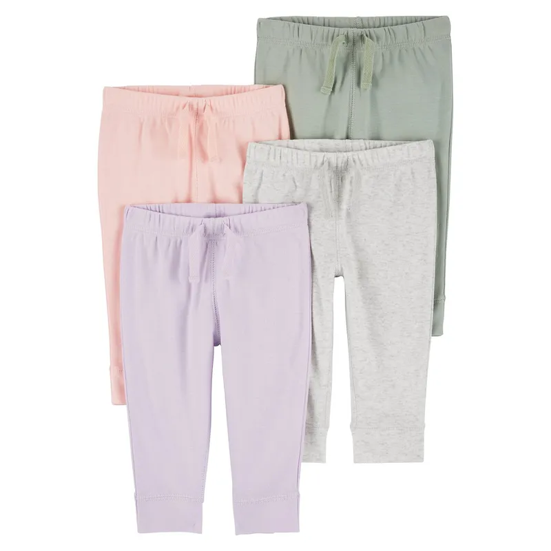 CARTER'S - Pantalón Bebé Niña Pack X4 Algodón Carters