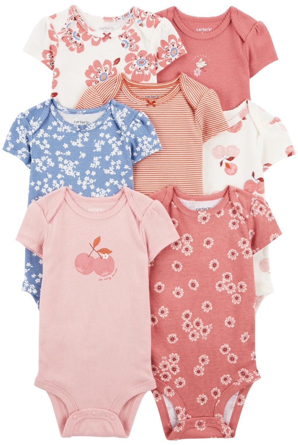 CARTER'S - Body Pack X7 Bebé Niña Algodón Carters