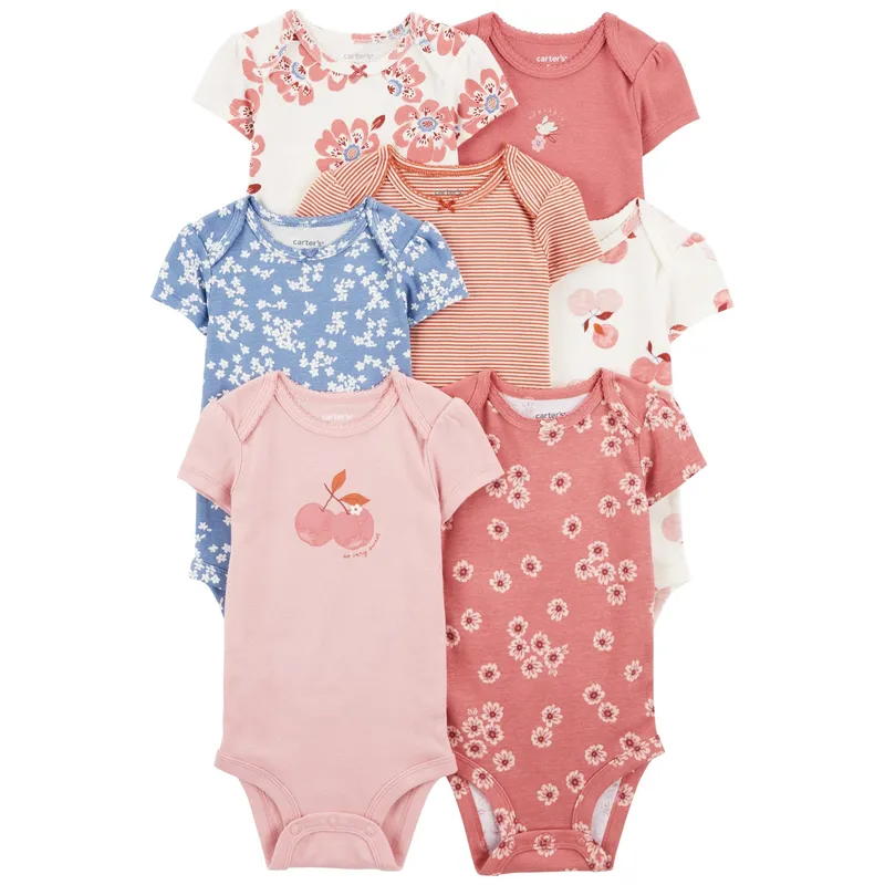 CARTER'S - Body Bebé Niña Pack X7 Algodón Carters