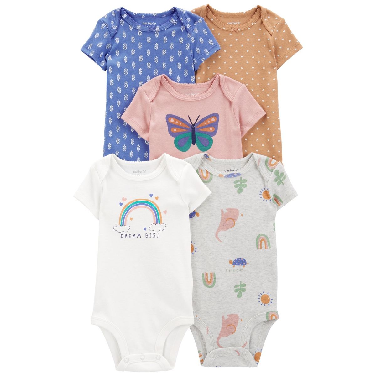 CARTER'S - Body Pack X5 Bebé Niña