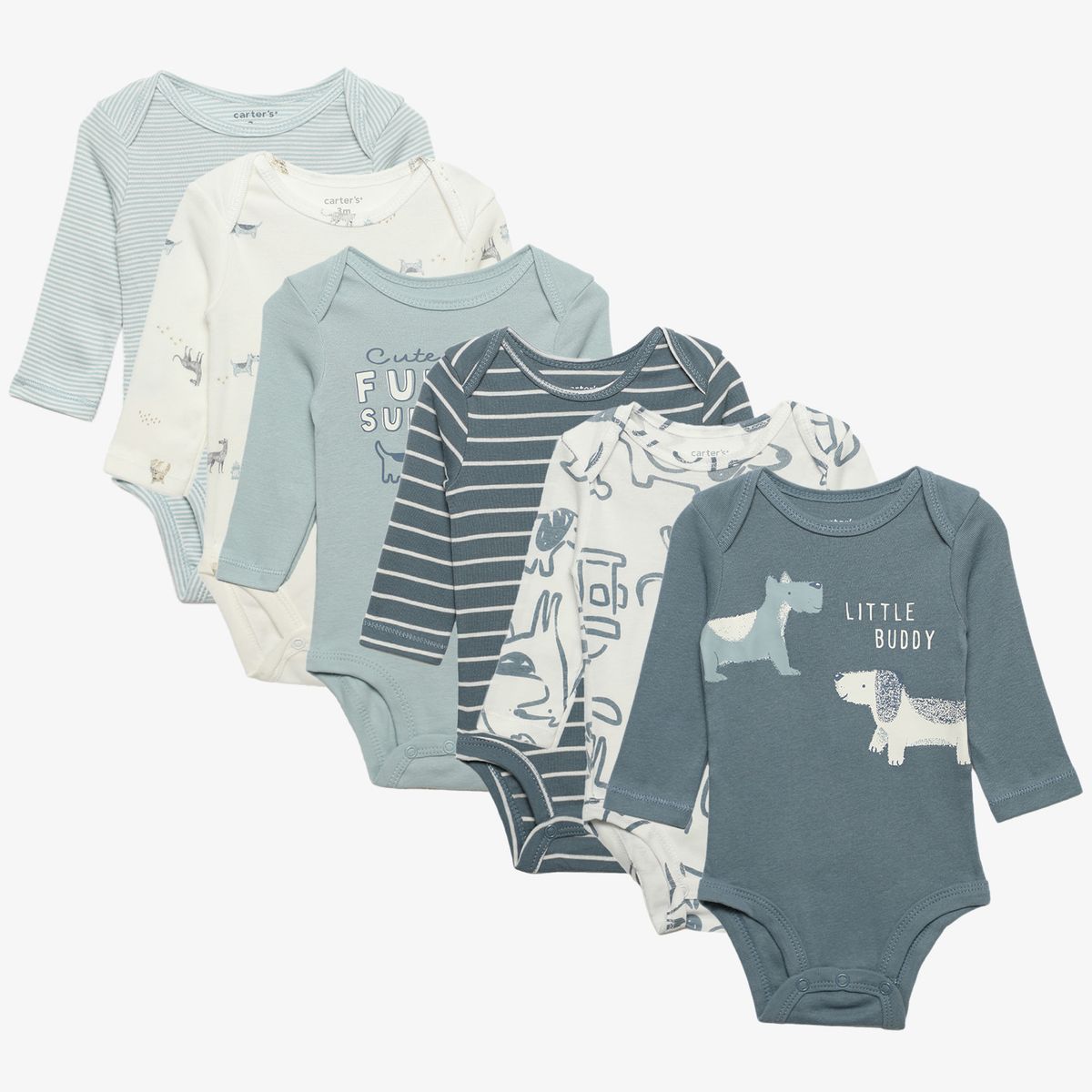 CARTER'S - Body Pack X6 Bebé Niño