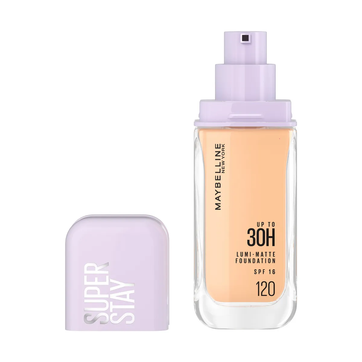 MAYBELLINE - Base Líquida Maybelline Super Stay Lumi Matte 120, 35 ml