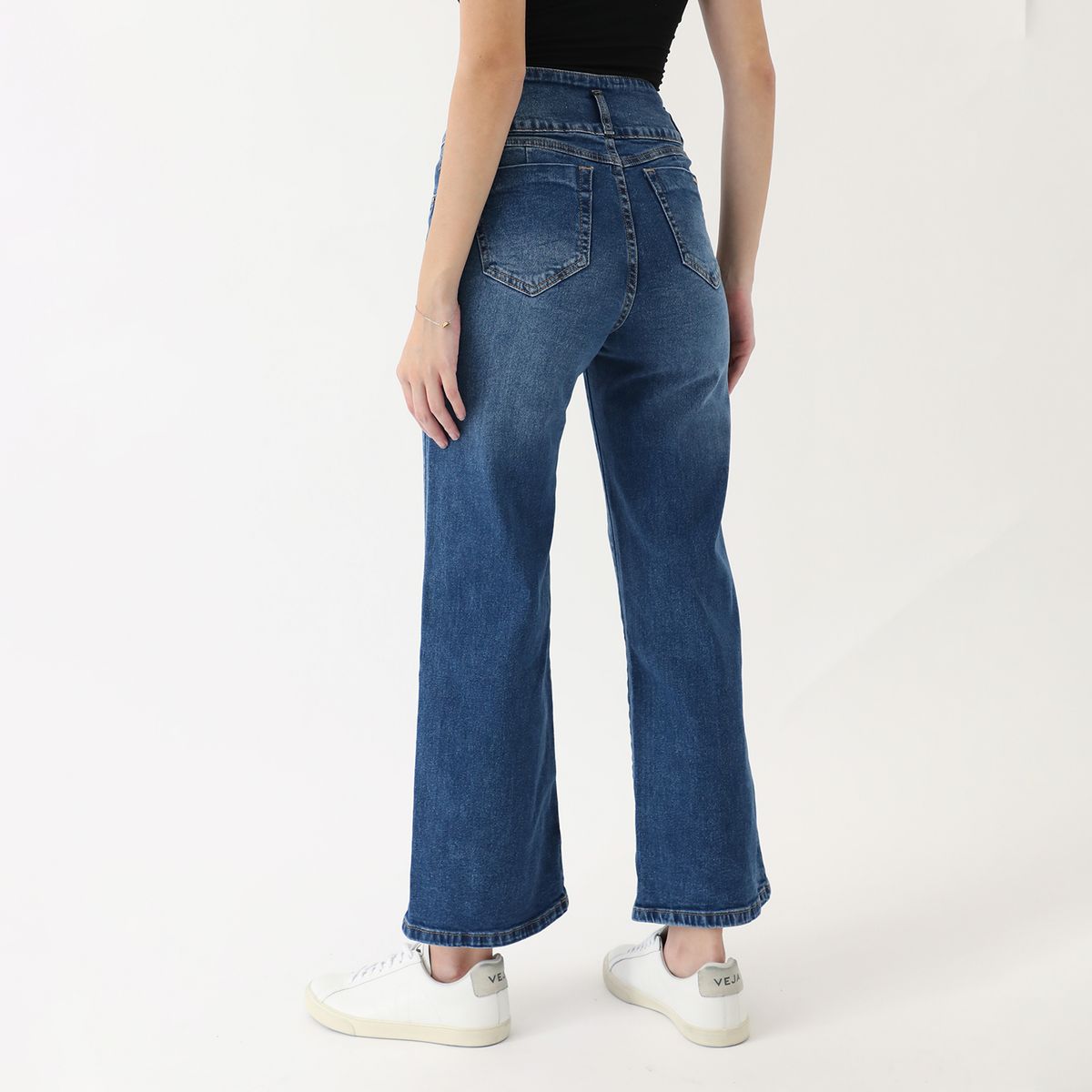 KAYRA POBLET - Jean Cropped Algodón Mujer Kayra Poblet