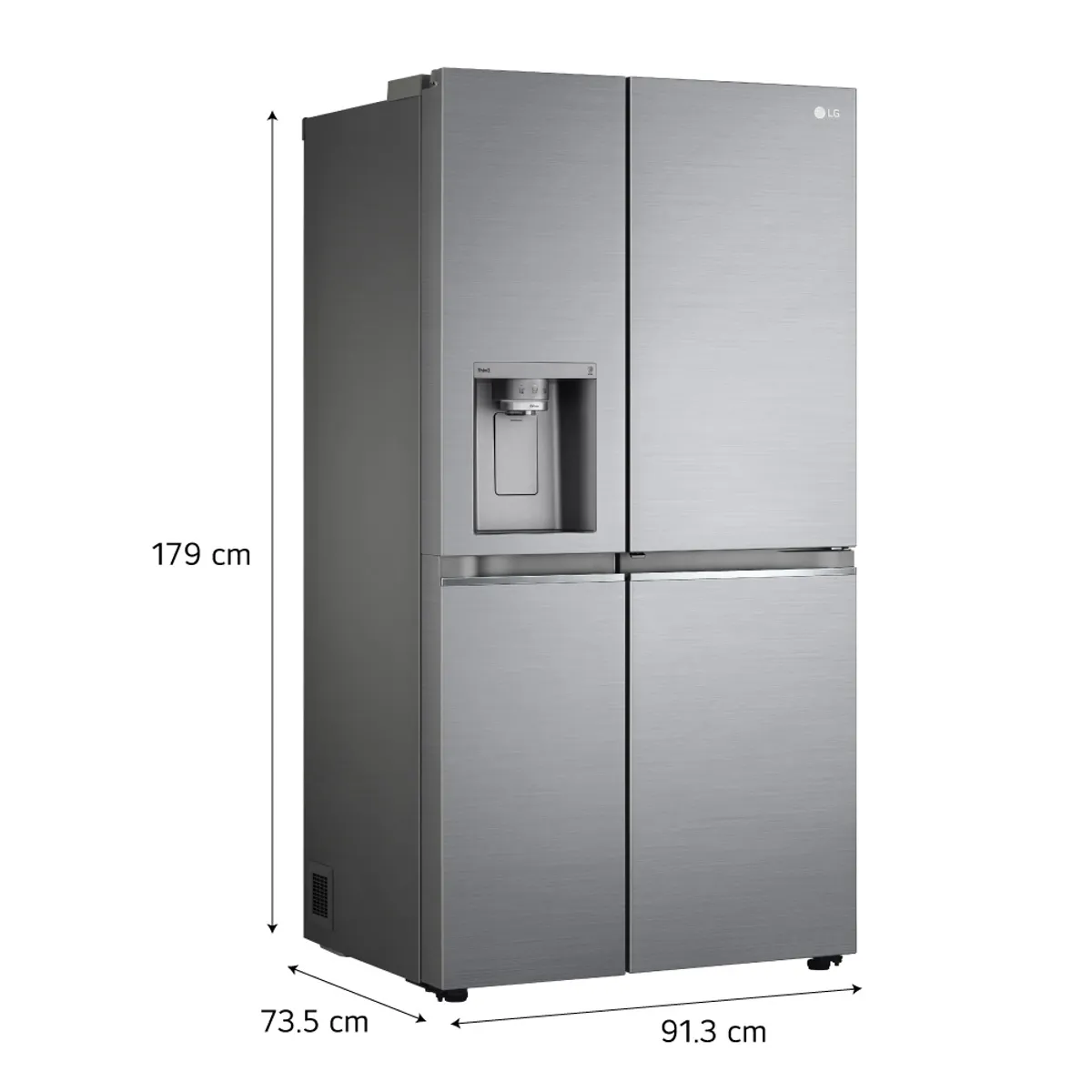 LG - Refrigeradora GS66SDP 617lt Door Cooling+ Side by Side Plateado LG