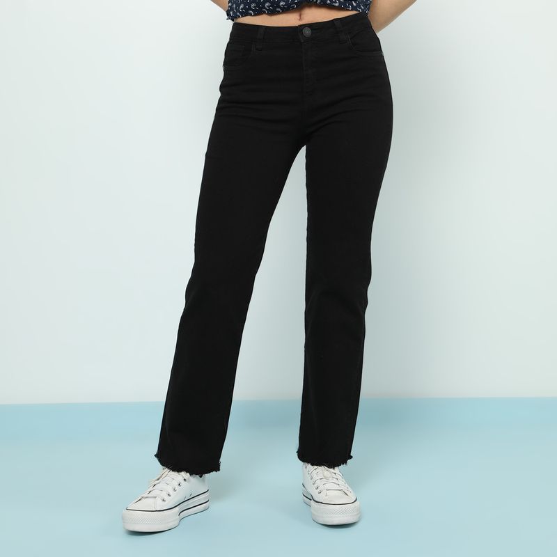 AMERICAN ABBEY - Jean Straight Tiro Alto Mujer American Abbey