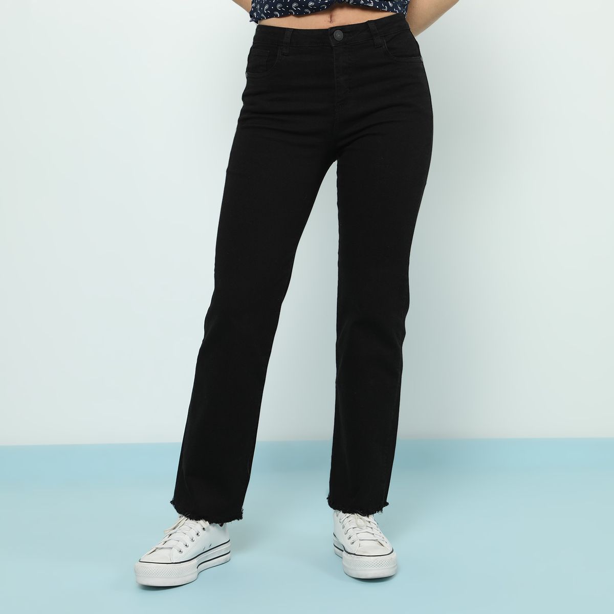 AMERICAN ABBEY - Jean Straight Tiro Alto Mujer American Abbey