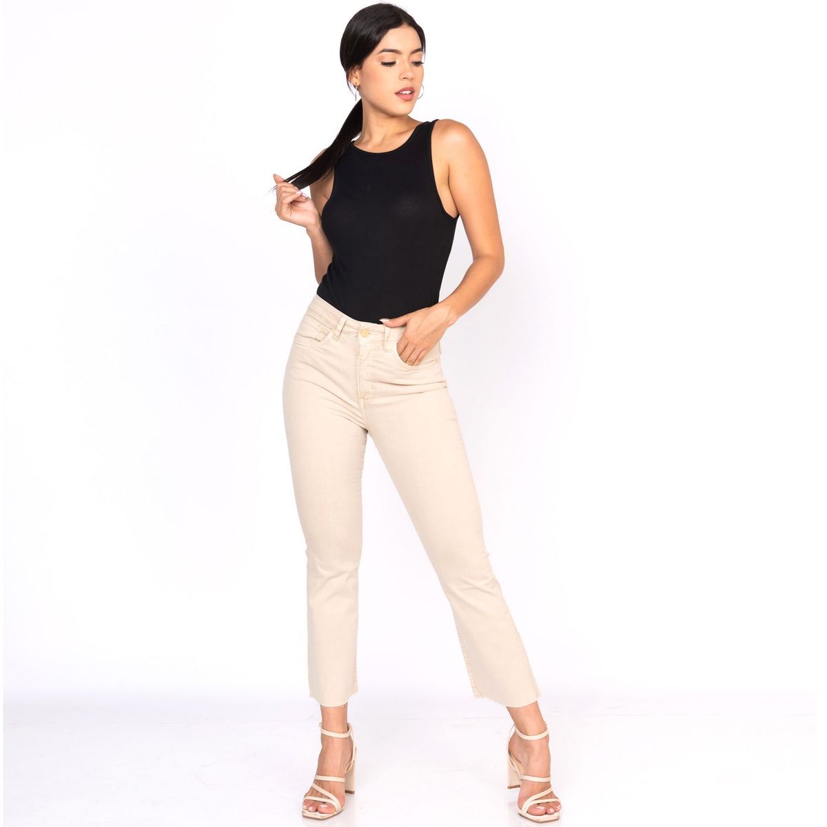 JAROLA - Pantalón Croped Algodón Mujer Jarola