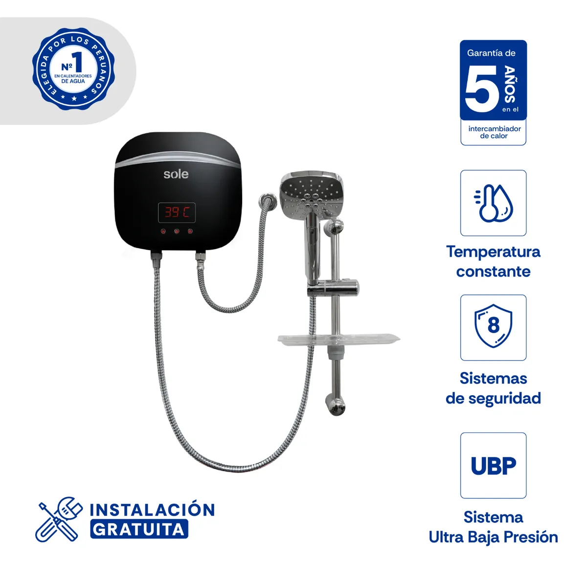 SOLE - Termoducha Sole Magic 5500W C/Acc