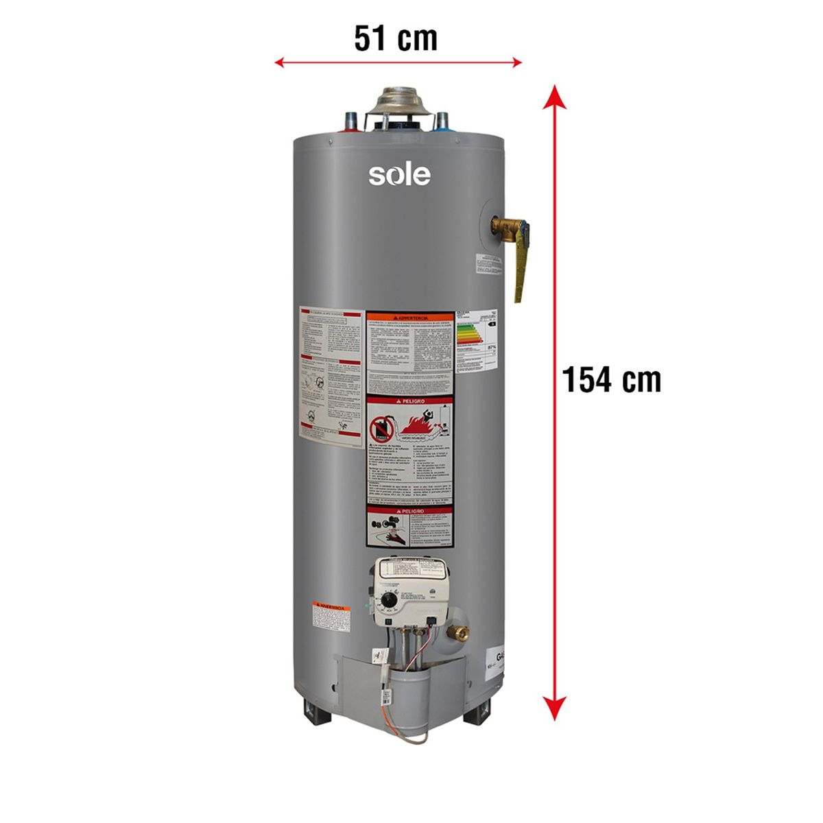 Sole - Termotanque Sole Glp Tipo B 180L C/Acc
