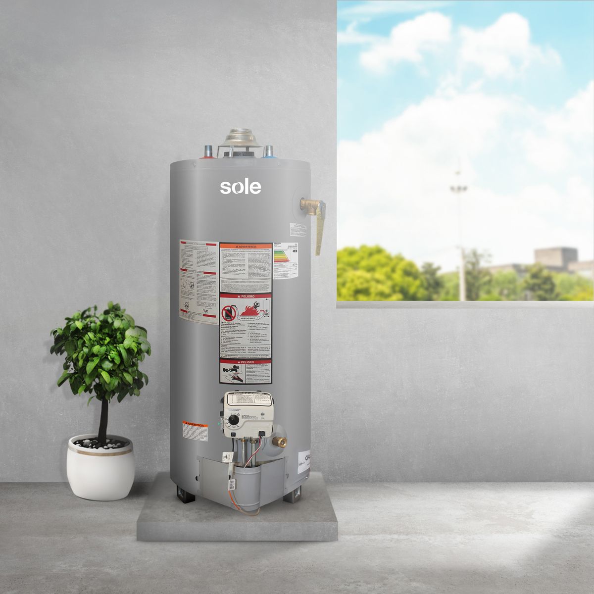 SOLE - Termotanque Sole Glp Tipo B 280L C/Acc