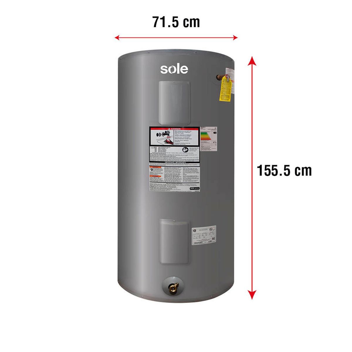 SOLE - Termotanque Sole Eléctrico 450L C/Acc