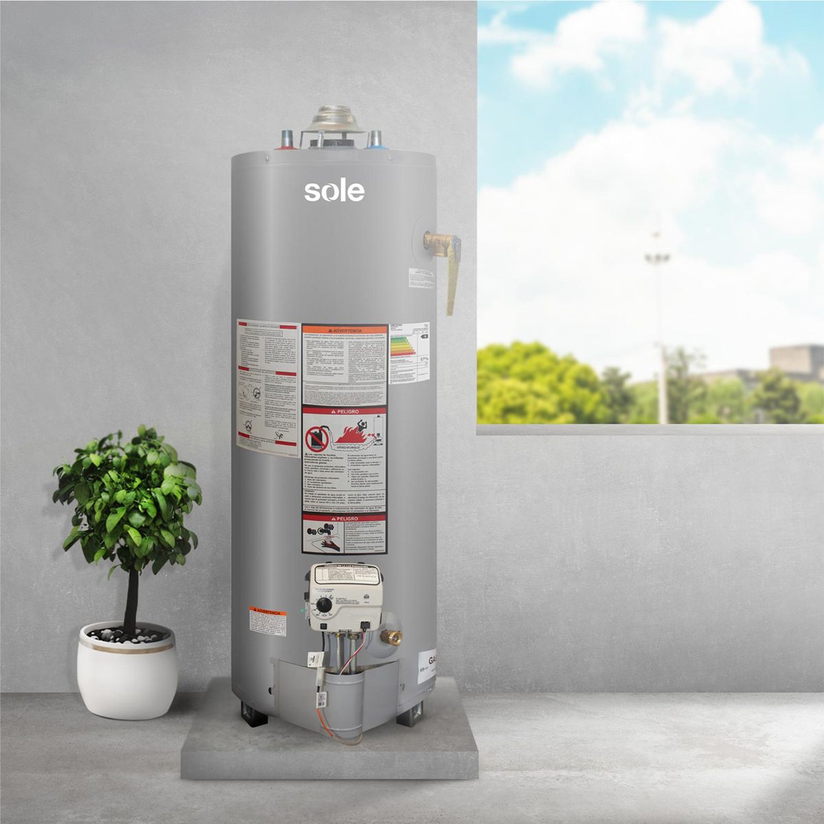 SOLE - Termotanque Sole Gn Tipo B 180L C/Acc