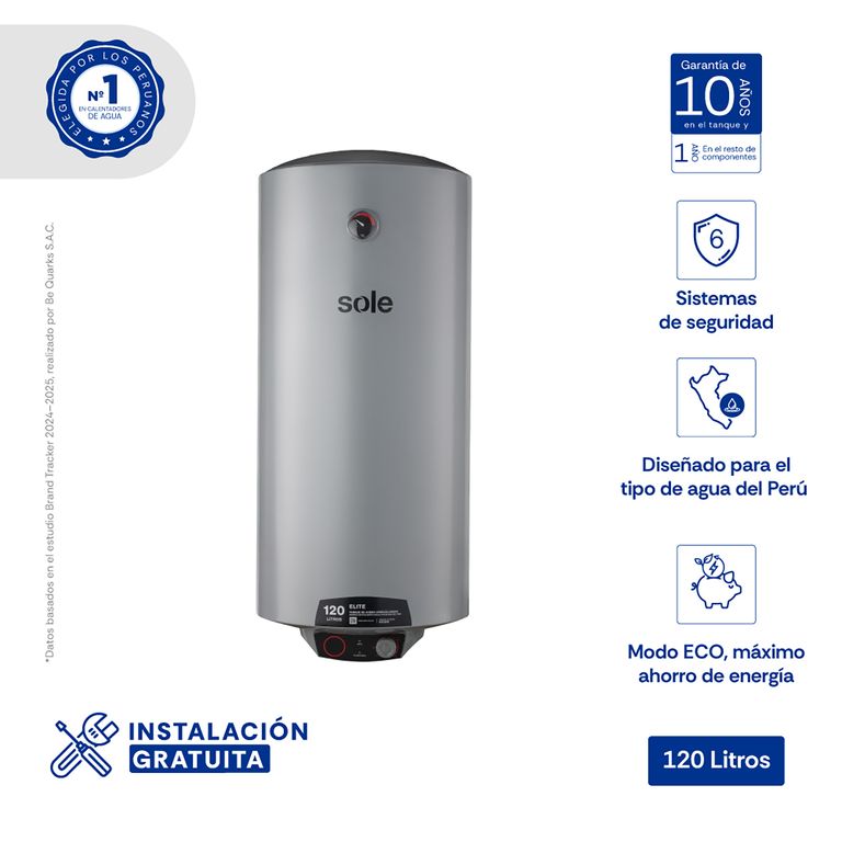 Terma Eléctrica Genius Wifi Sole 120L p/pared