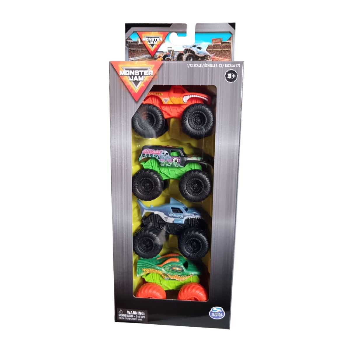 MONSTER JAM - Pack X5 Vehiculos Escala 1:72 Monster Jam