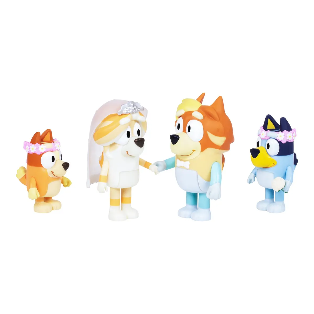 BLUEY - Juguete Pack X4 Figuras Bluey