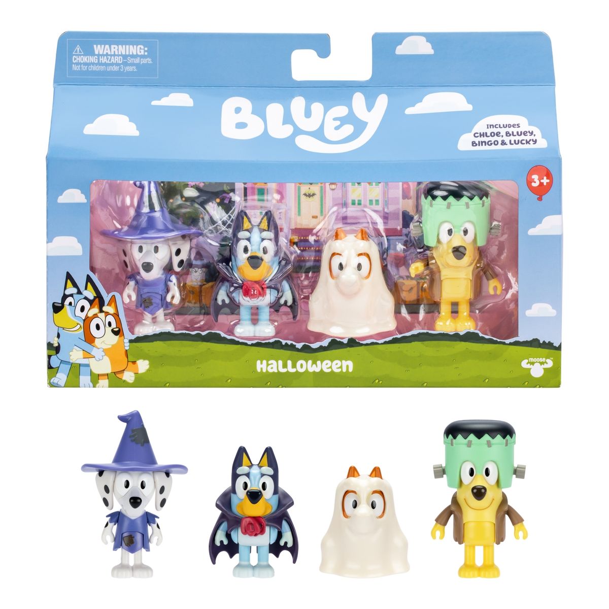 BLUEY - Juguete Pack X4 Figuras Bluey