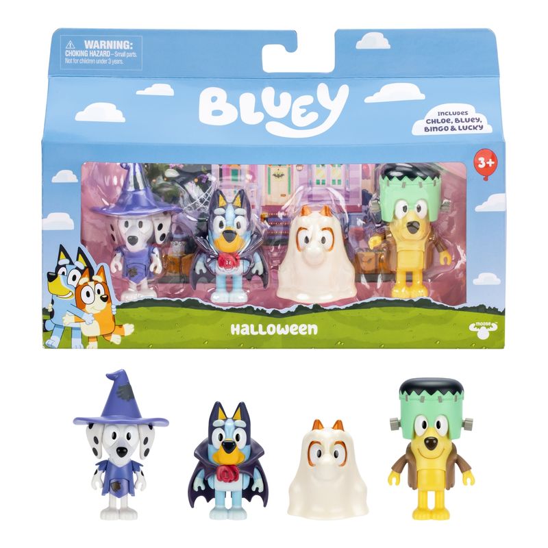 BLUEY - Juguete Pack X4 Figuras Bluey