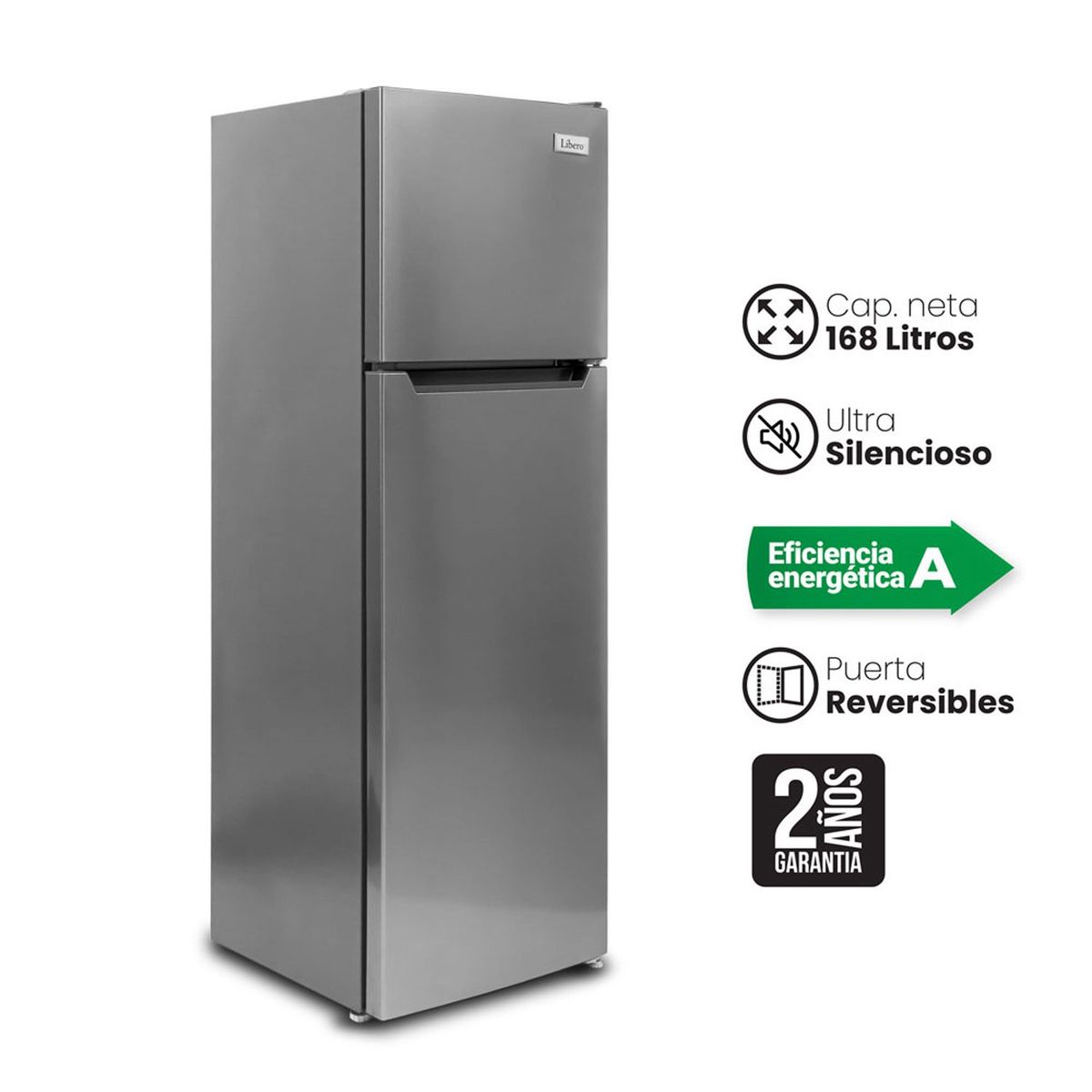 LIBERO - Refrigeradora Defrost 168l Libero Lrt-200dfi