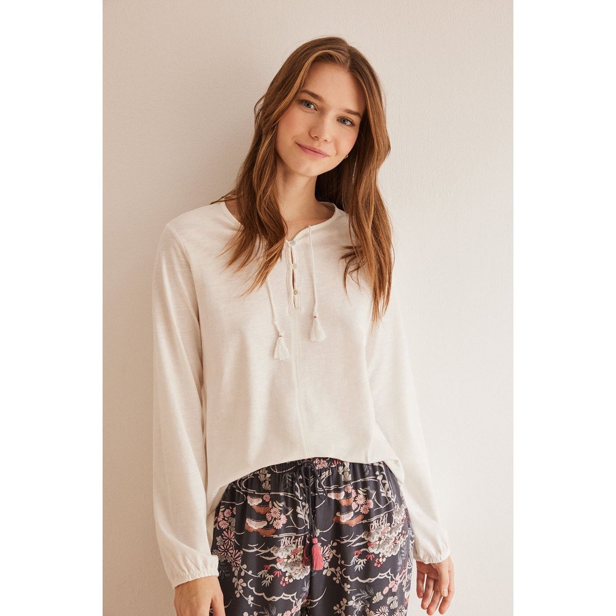 WOMEN SECRET - Top Manga Larga 100% Algodón Mujer Women Secret