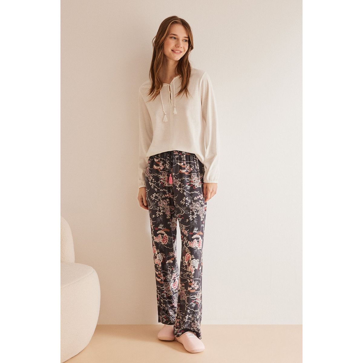 WOMEN SECRET - Top Manga Larga 100% Algodón Mujer Women Secret