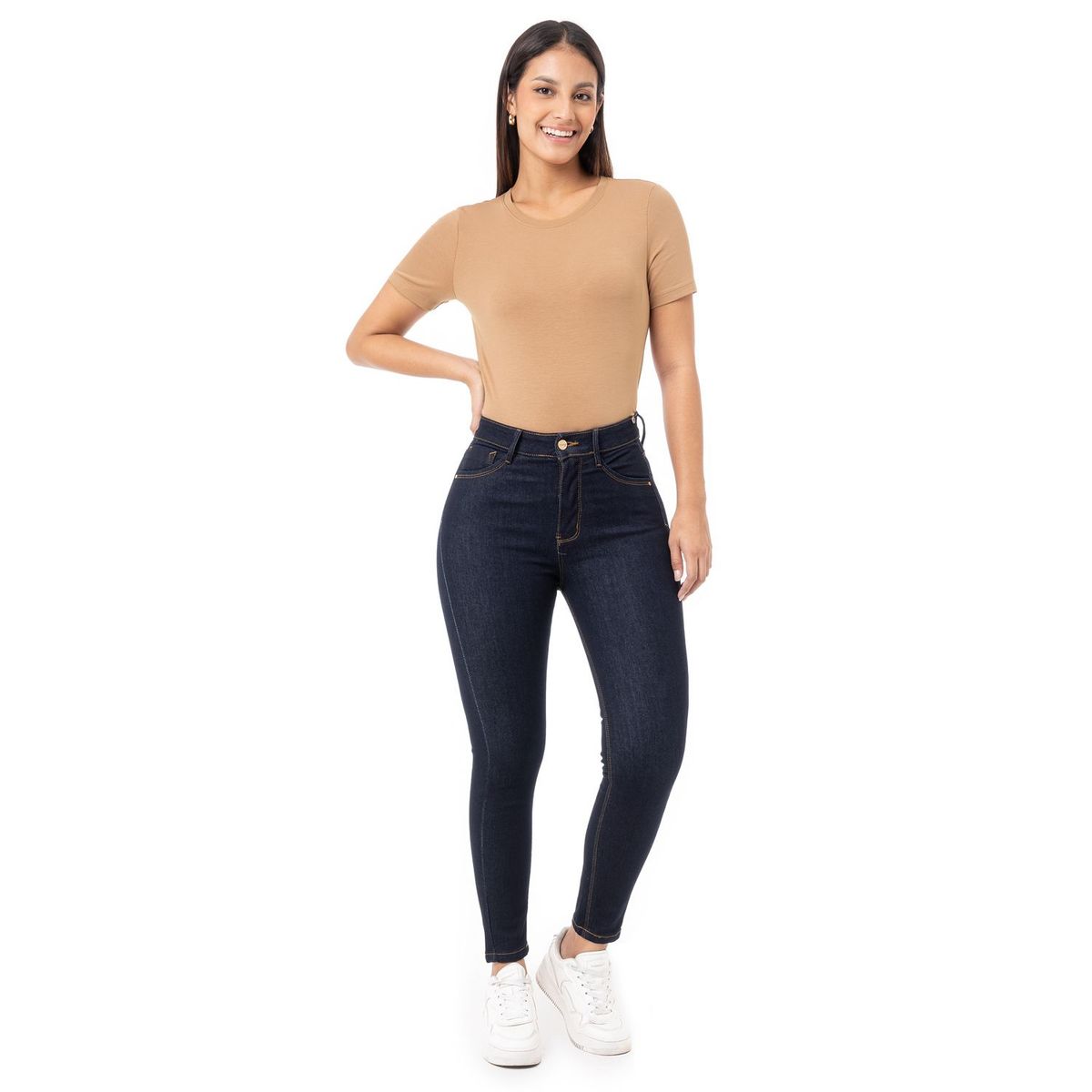 PIONIER - Jean Skinny Tiro Alto Mujer Pionier