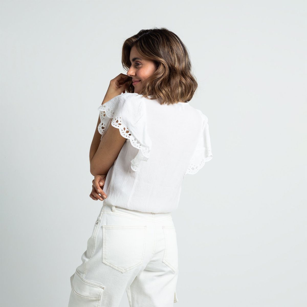 NAF NAF - Blusa Manga Corta Casual Mujer Naf Naf