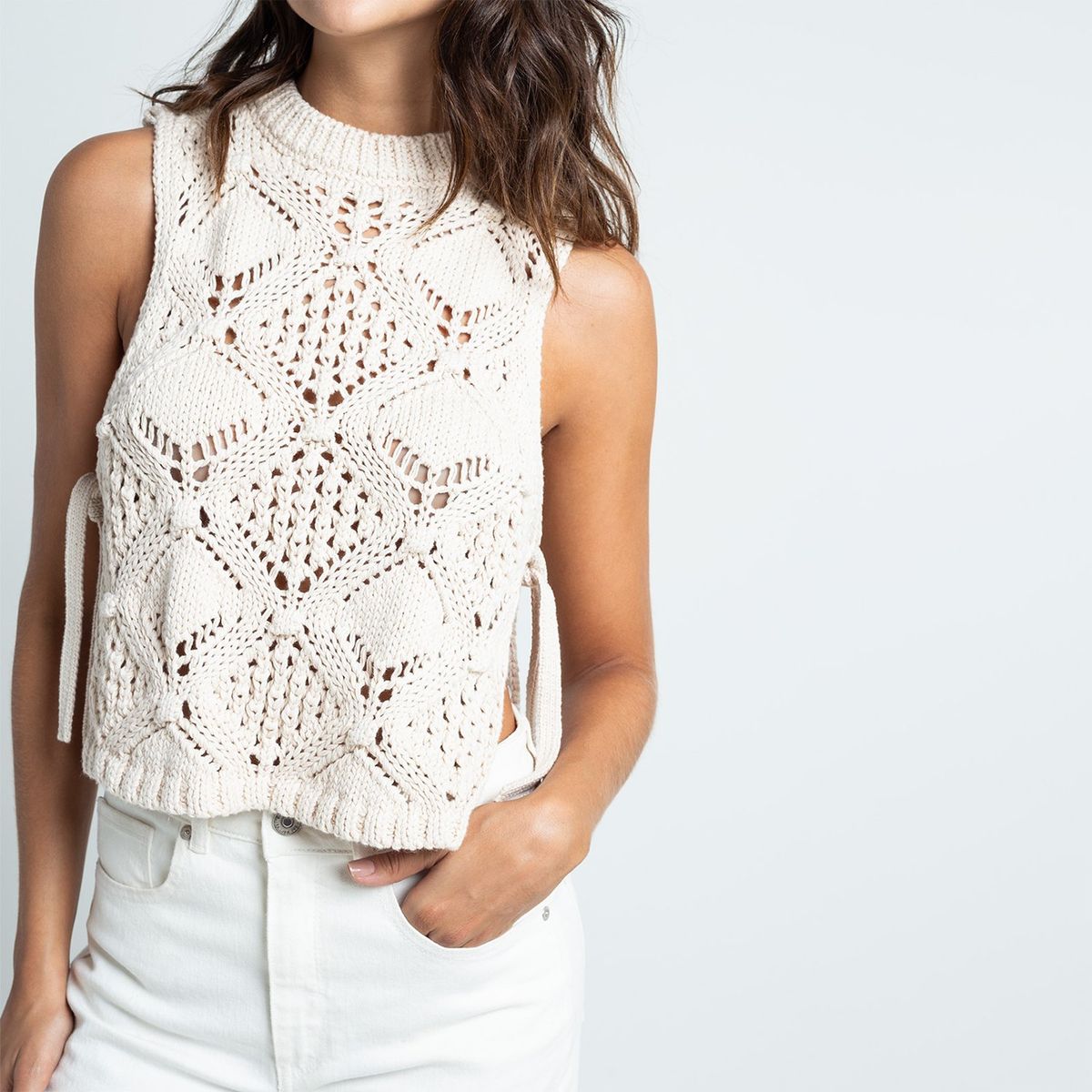 NAF NAF - Chompa Manga Corta 100% Algodón Mujer Naf Naf