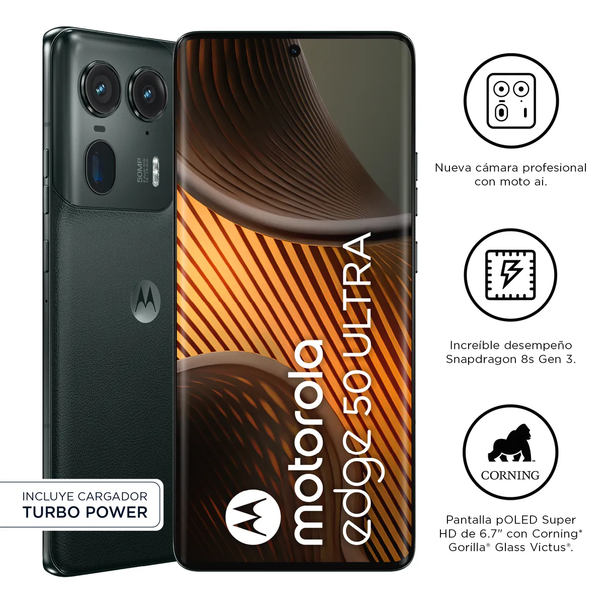 MOTOROLA - Moto Edge 50 Ultra Naranja+bun