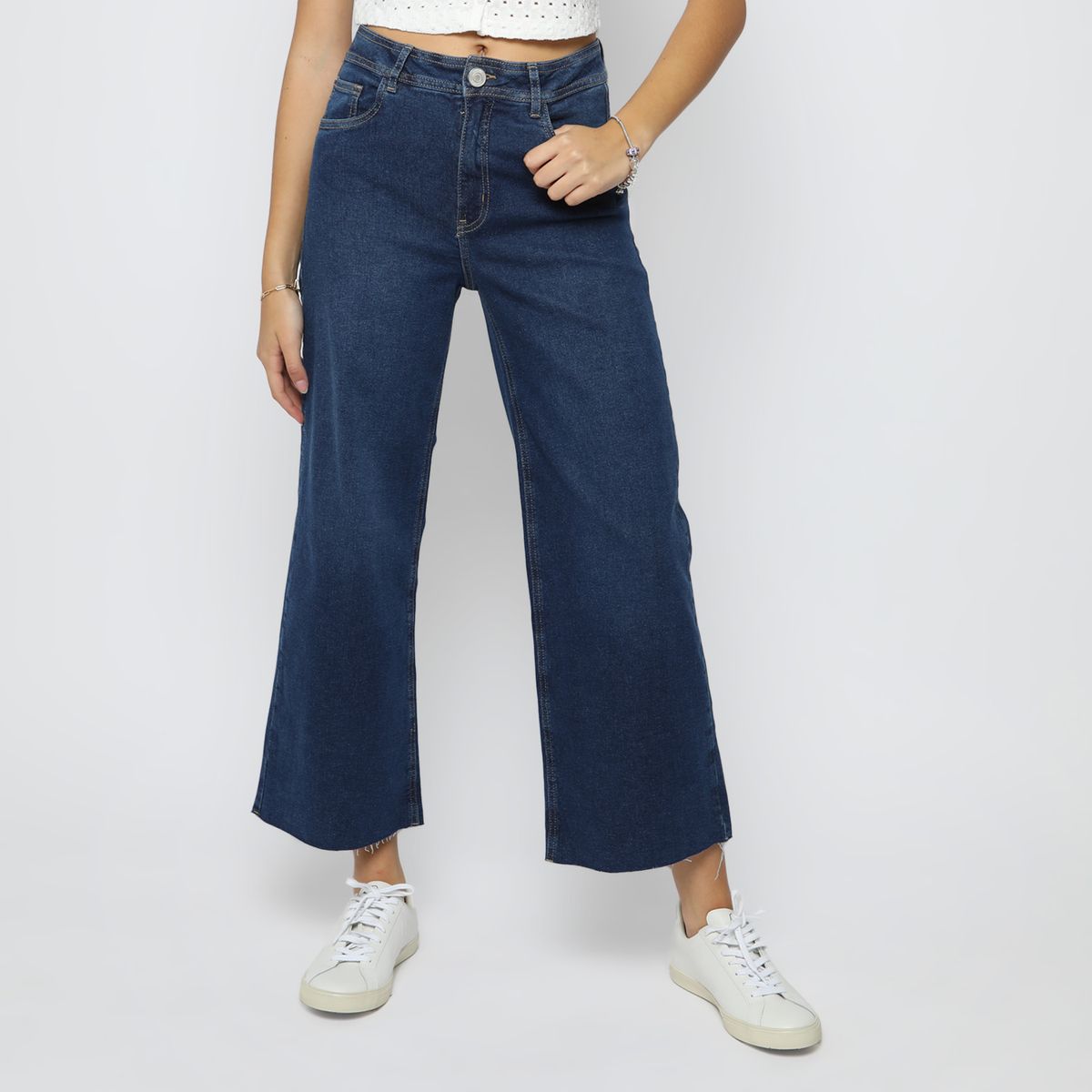 SYBILLA - Jean Wide Leg Tiro Medio Mujer Sybilla.