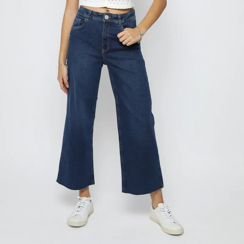 SYBILLA - Jean Wide Leg Tiro Medio Mujer Sybilla