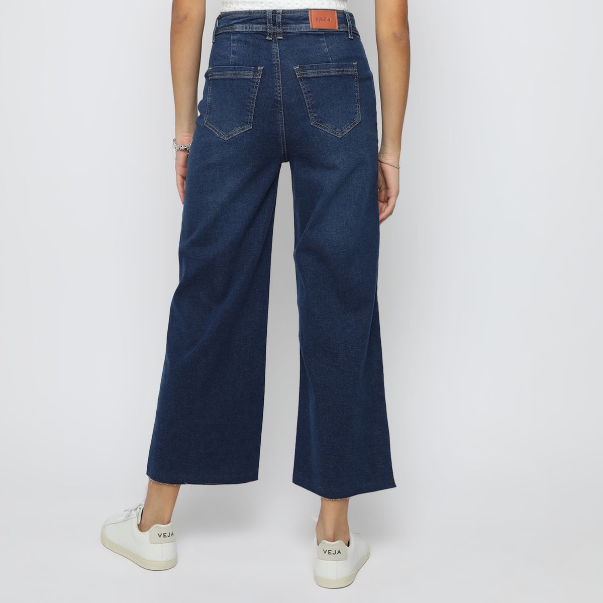 SYBILLA - Jean Wide Leg Tiro Medio Mujer Sybilla
