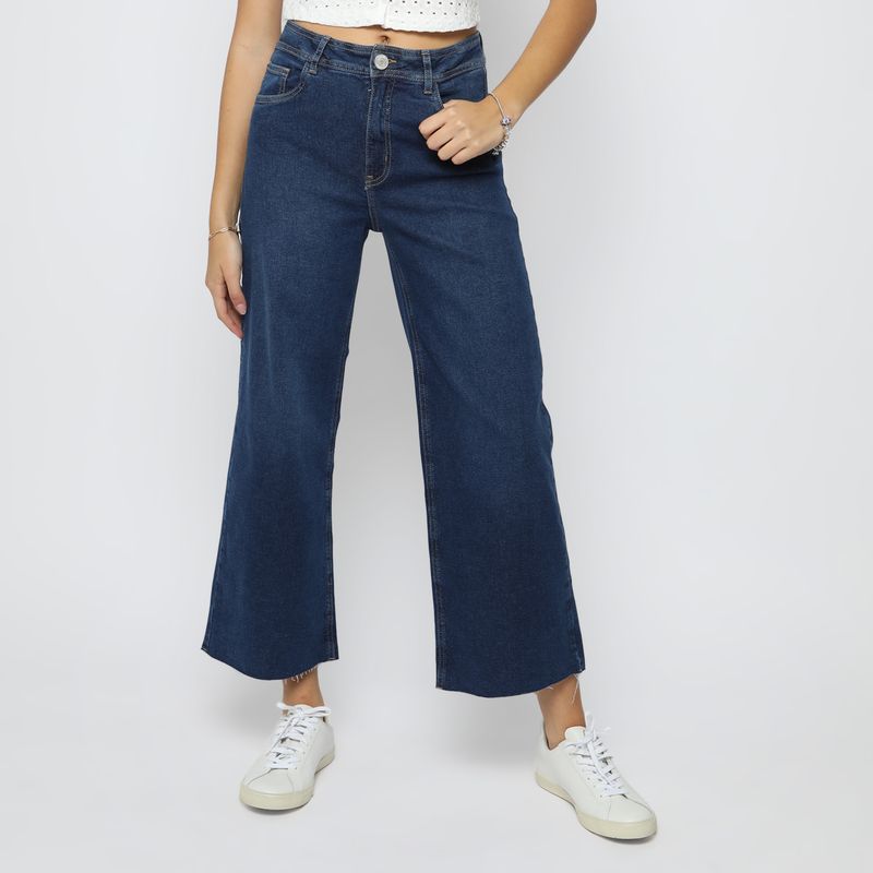 SYBILLA - Jean Wide Leg Tiro Medio Mujer Sybilla