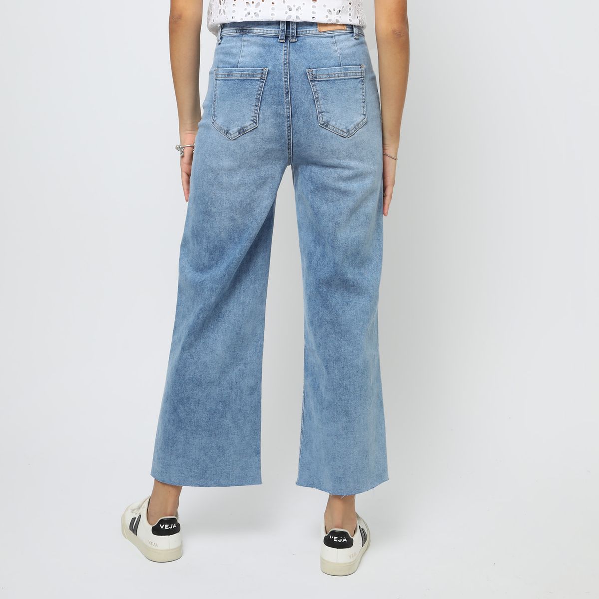 SYBILLA - Jean Wide Leg Tiro Medio Mujer Sybilla