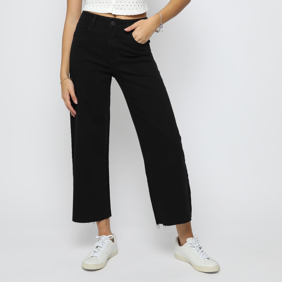 SYBILLA - Jean Wide Leg Tiro Medio Mujer Sybilla