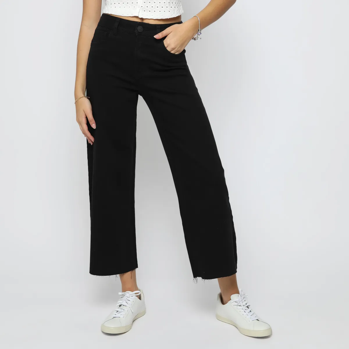 SYBILLA - Jean Wide Leg Tiro Medio Mujer Sybilla